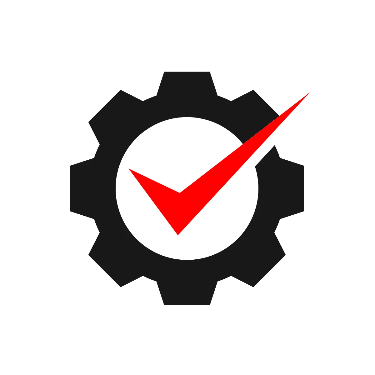 Solid Check Mark Cog Icon